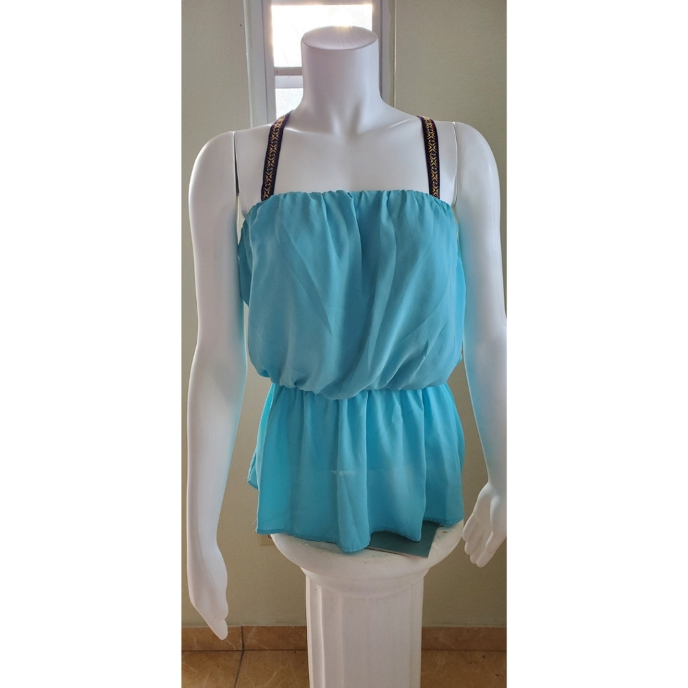 Infinito Light Blue Shirt w/Tribal Straps